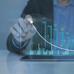 Chart showing increasing return on investment