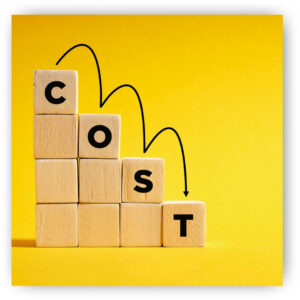 Cost going down graphic