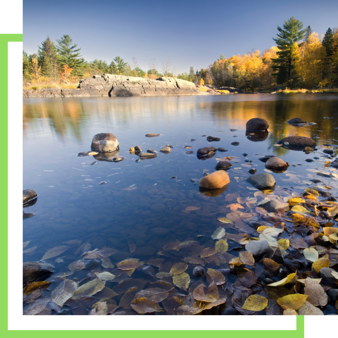 Rocks in a lake