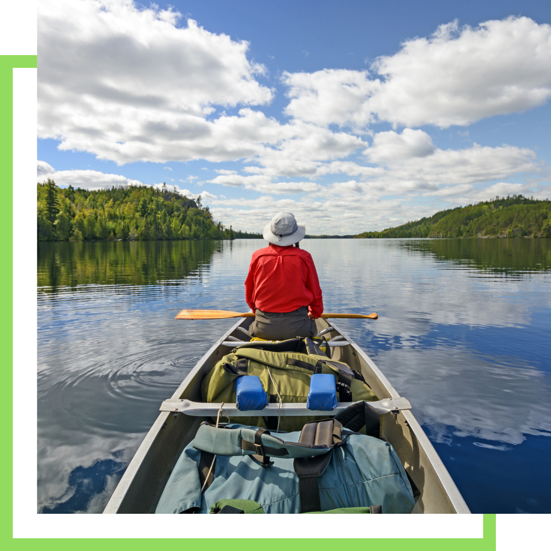 Person canoeing